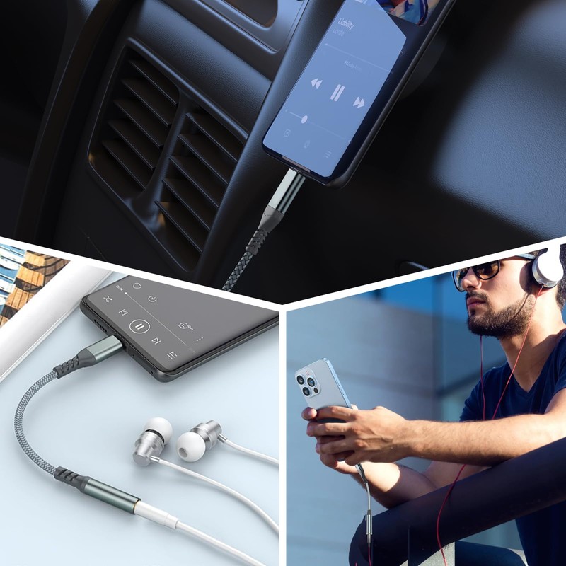 High Resolution Sound Quality: USB C Earphone Jack Converter, USB