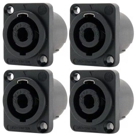 Neutrik 4x Neutrik NL4MP 4 Pole Speak On Connector Chassis Panel Mount Speaker Terminal