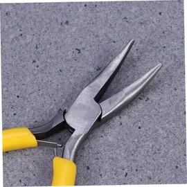 IWOWHERO Stainless Steel Tongs 5 Bent Nose Pliers Flat Jaw Pliers Jewelry Plier DIY Pliers Steel Pliers Accessories Manual Stainless Tongs