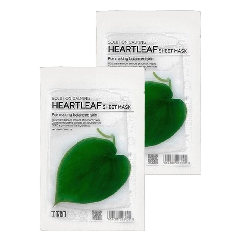Ten Zero Skin Calming Solution Calming Houttuynia Cordata Sheet Mask