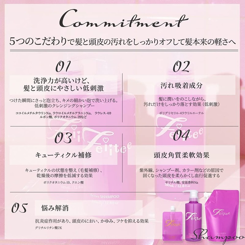 Feiite Shampoo 16.2 fl oz (460 ml) Refill