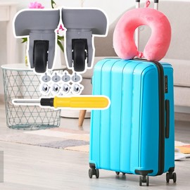 Yibuy 2xGrey 91x97x49mm DIY Luggage Swivel Suitcase Replacement Wheel Replacement Left & Right Replacement for W041