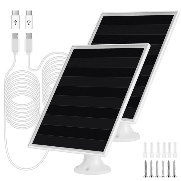 6W Solar Panel for Security Camera Outdoor, IP66 Waterproof Camera