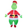 STEPINORLD Inflatable Costume Christmas Green Santa Blow Up Santa Outfit