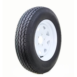 Free Country Trailer Tire Wheel Assembly ST205/75D15 6-Ply C 101L 5 Lug on 4.5" PCD White Spoke Rim
