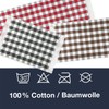 Kitchen Runner Beige Checked 50 x 100 cm 100% Cotton