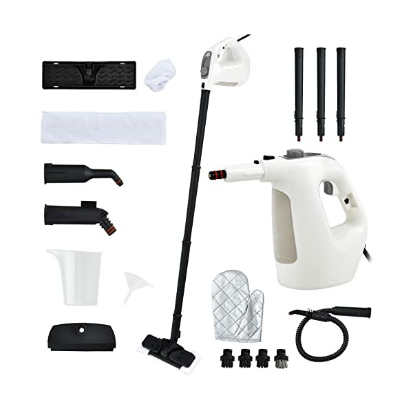 COSTWAY Handheld MultiPurpose Steam Cleaner with 17 Pieces , 350ml