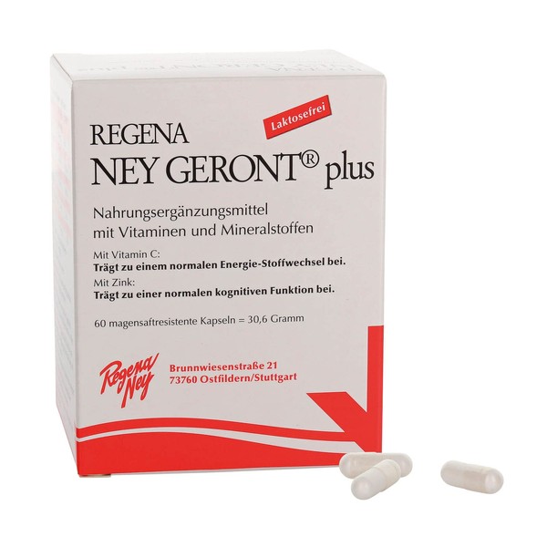 REGENA NEY GERONT plus - Selected Vitamins & Minerals, with the Special Plus of Valuable Organ Extracts, Promotes Physical and Mental Performance, Revitalisation, Pack of 60