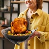 Acshio Cast Iron Chicken Roaster, Beer Can Chicken Holder Turkey