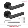 Decoranddecor Lumina Internal Square Door Handles Lever On 54mm Rose