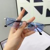 Laurinny Retro Small Narrow Rectangle Sunglasses for Women Men Trendy