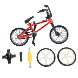 BESTonZON 1 Set Finger Bike Mini Bike Mini Finger Toys Minibike Miniature Bike Model Small Bike Model Kit Rail Park Brain Toy Miniature Ornament Simulation Bike Plastic Red