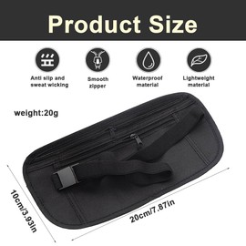 Geldgürtel für Damen und Herren, Flache Bauchtasche Handy unter Kleidung, Flache Gürteltasche Klein