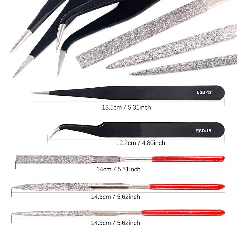 Keadic 24Pcs Modeler Basic Tools Craft Set Hobby Building Tools