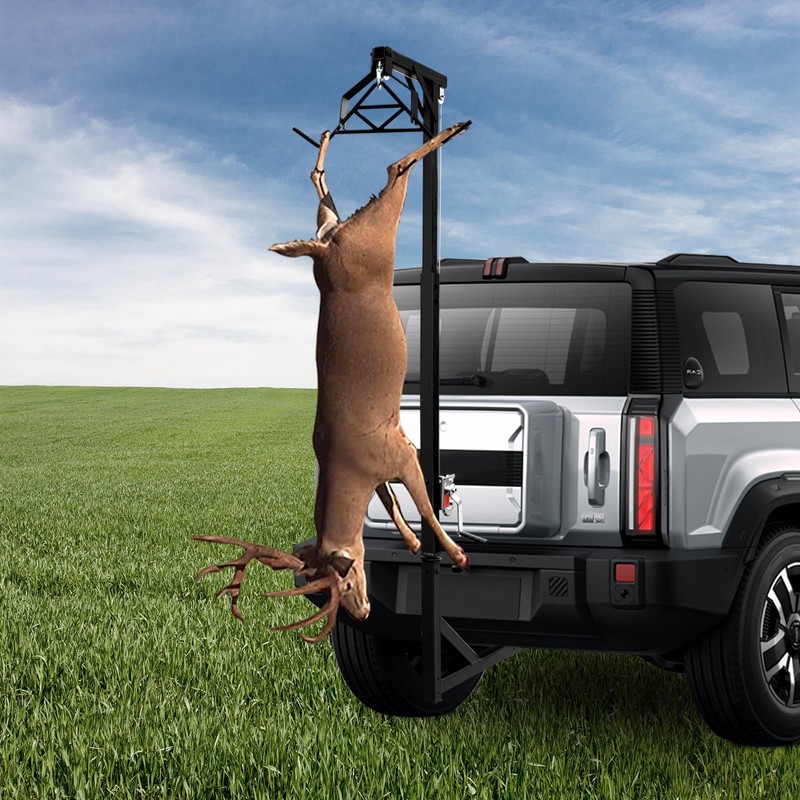 Trailer Hitch Mounted Deer Hoist, 500Lbs Adjustable Deer Lift Truck