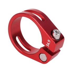 YANRUHFL Bike Bicycle Aluminum Alloy Seatpost Clamp, 34.9mm/31.8mm, for MTB, Road, Casual Bikes (Red, 34.9mm)