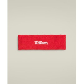 Wilson Terry Logo Headband, With Moisture-Wicking Technology, Sweat-Resistant, Made from Quick-Dry Fabric, Colour: Infrared, Size: One Size