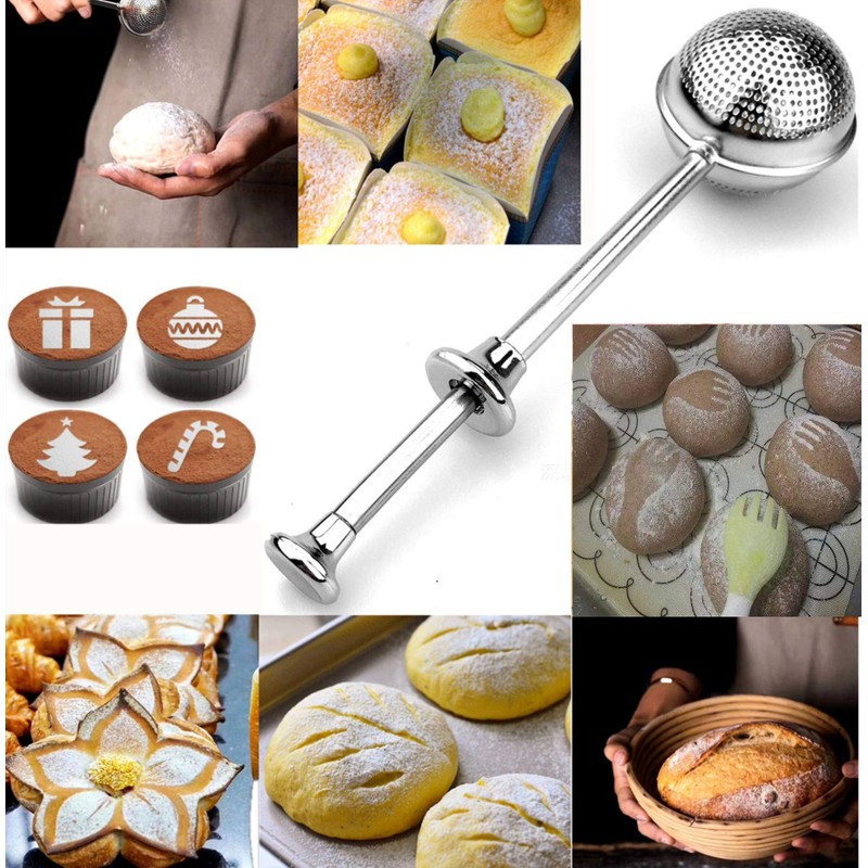 Powdered Sugar Shaker Duster With Lid Sugar Flour Sifter for