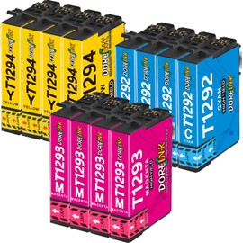 DOREINK T1295 Multipack Colour Cartridges Compatible with Epson T1295 T1292 T1293 T1294 for Workforce WF-3520 WF-3540 WF-7525 Stylus BX305FW SX235W SX525WD SX620FW BX320FW BX625FWD BX630FW SX435W