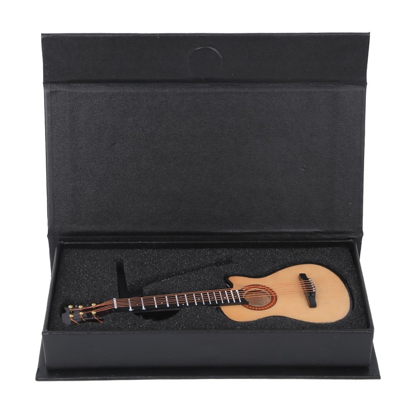 Miniature Acoustic Classical Guitar Model Mini Wooden Guitar Desktop Decoration