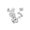 Spinningdaisy Perfect Crown Earring Set Silver Plated