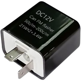 GRmkt Turn Signal Relay, High Flush Prevention, Motorcycle, DC 12 V, LED, 2 Pins, Flashing, Speed Adjustment, Conversion, General Purpose, Signal Relay Single