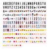 Relaxdays Lightbox Supplement Set 240 Crazy Characters with Letter and