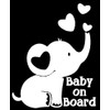 Baby on Board Elephant Vinyl Decal Sticker | Cars |