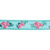 YUDOTE Adjustable Mint Green Nylon Dog Collar Small with Flower
