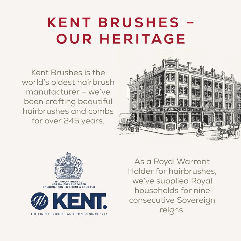 Kent Brushes Mens Finest Beard Brush - Ideal for Conditioning