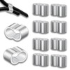 Homefantasy Pack of 50 Press Clamps, 8 mm, Aluminium Crimping