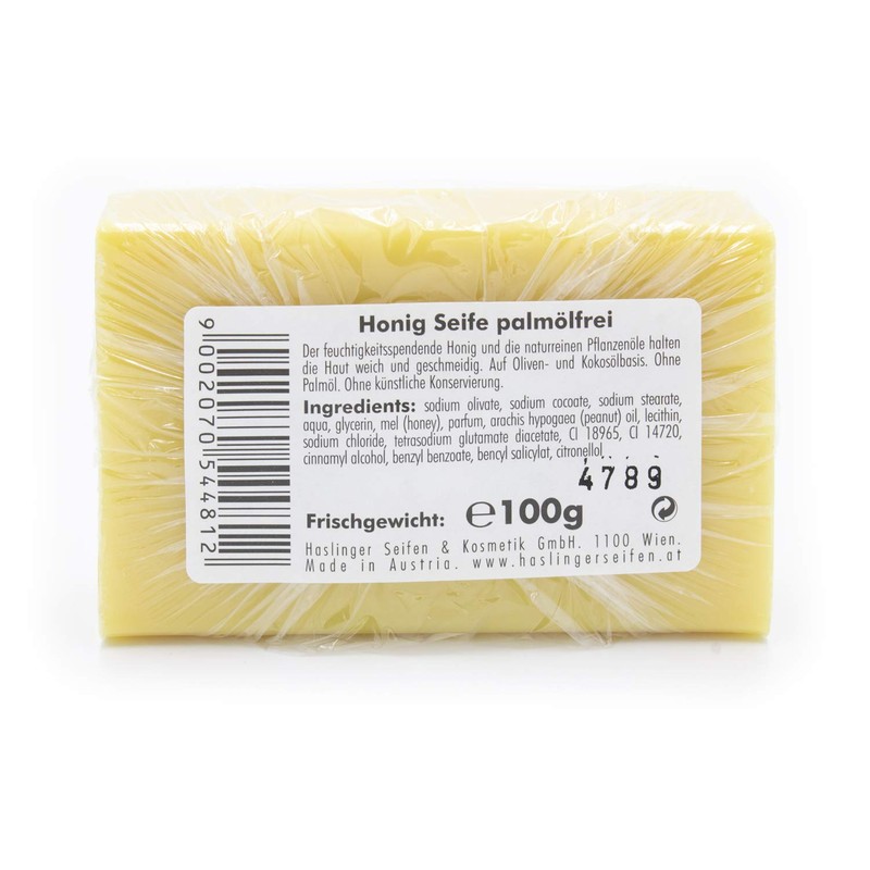 Haslinger Honey Body Soap Palm Oil Free 100 g