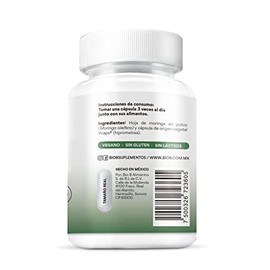 Bio B | Moringa 60 cápsulas veganas | Antioxidante, Antiinflamatorio.