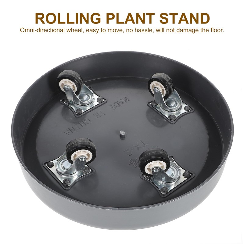 DOITOOL Plant with Easy Moving Caster Invisible Wheels, 9 Inch