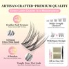 Natural Wispy Lash Clusters Kit, C Curl Soft Individual Lashes