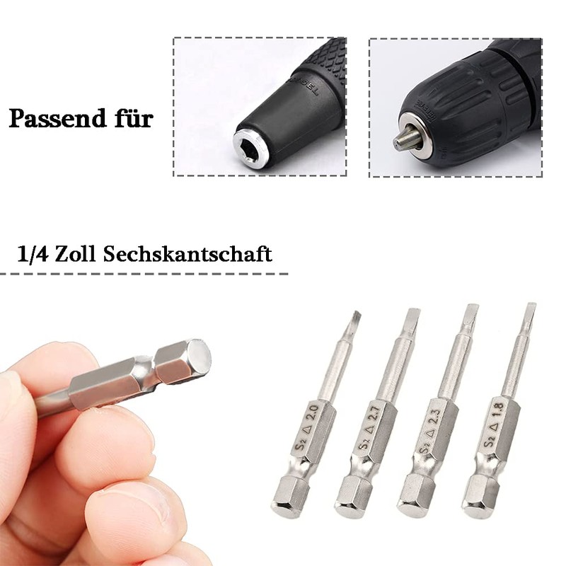 Mesee 5 Pieces 1/4 Inch Triangle Screwdriver Bits, 50 mm