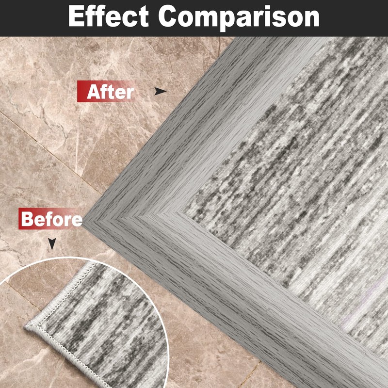20Ft Carpet Floor Transition Strip, Self Adhesive Floor Edging Trim