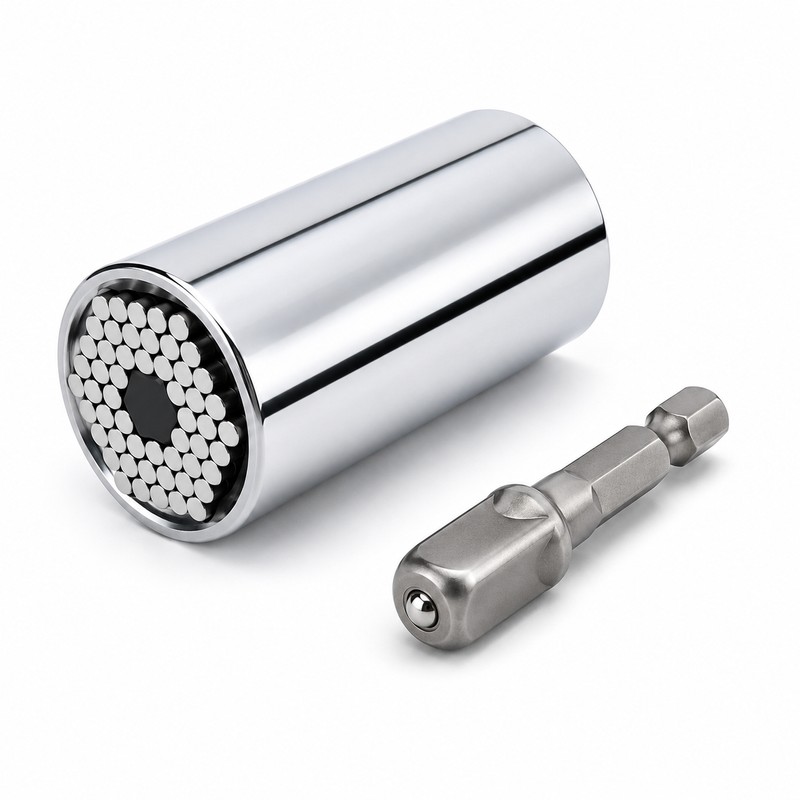 2 Pack Universal Socket Wrenches, 7–19 mm 54-Pin Adjustable Grip