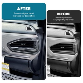 INTGET 2PCS Dashboard Side AC Vent Covers for 2026 2025 Subaru Forester Accessories Carbon Fiber Center Console Air Conditioning Outlet Vent Trim Covers for 2025 Subaru Forester Hybrid Accessories