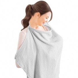 LIANRISES Cover for Baby Breastfeeding, 100% Cotton, Breathable, Soft, Comfy Lightweight, Breastfeeding Cover Up for Mum Apron & Shawl, Adjustable Length