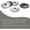 TOP-VIGOR 50Pcs EPDM Bonded Sealing Washers, 6.3mm ID 25mm OD
