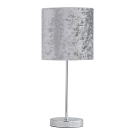 Polished Chrome Table Lamp or Bedside Light Base, Modern Design, Height 26cm, Base Only, LED Compatible
