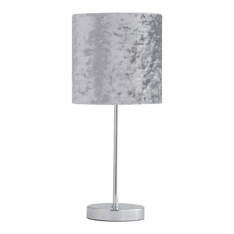 Polished Chrome Table Lamp or Bedside Light Base, Modern Design,
