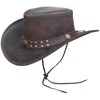 BRANDSLOCK Leather Cowboy Hat for Men Women Shapeable Wide Brim