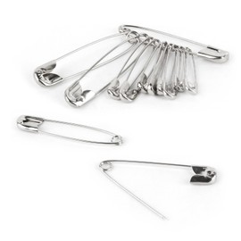 250Pcs Silver Safety Pins,4 Assorted Sizes,Large, Medium, Small, Mini Safety Pins for Clothes Costume Sewing, Nickel Plated Steel Bulk, Art and Craft Supplies
