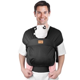 Vrbabies Baby Sling Face Carry Strap, Forward-facing Baby Carrier, Baby Strap, Baby Strap, Mesh, Simple, Lightweight, Breathable, Suitable for Newborns up to 22.0 lbs (10 kg) (Black)