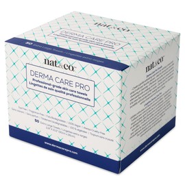 Nat.&Co. Derma Care Pro Professional Grade Extra Large Face Towels - Biodegradable Towel, Makeup Remover Dry Wipes, Facial Wash Cloths for Sensitive Skin - Pack of 1 (50 Count)