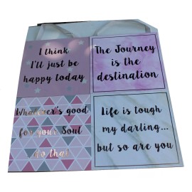 Unbranded Set of 4 6x6" Rose Gold Pink Wall Plaque Inspirational Hot Stamp Girls Room Gift