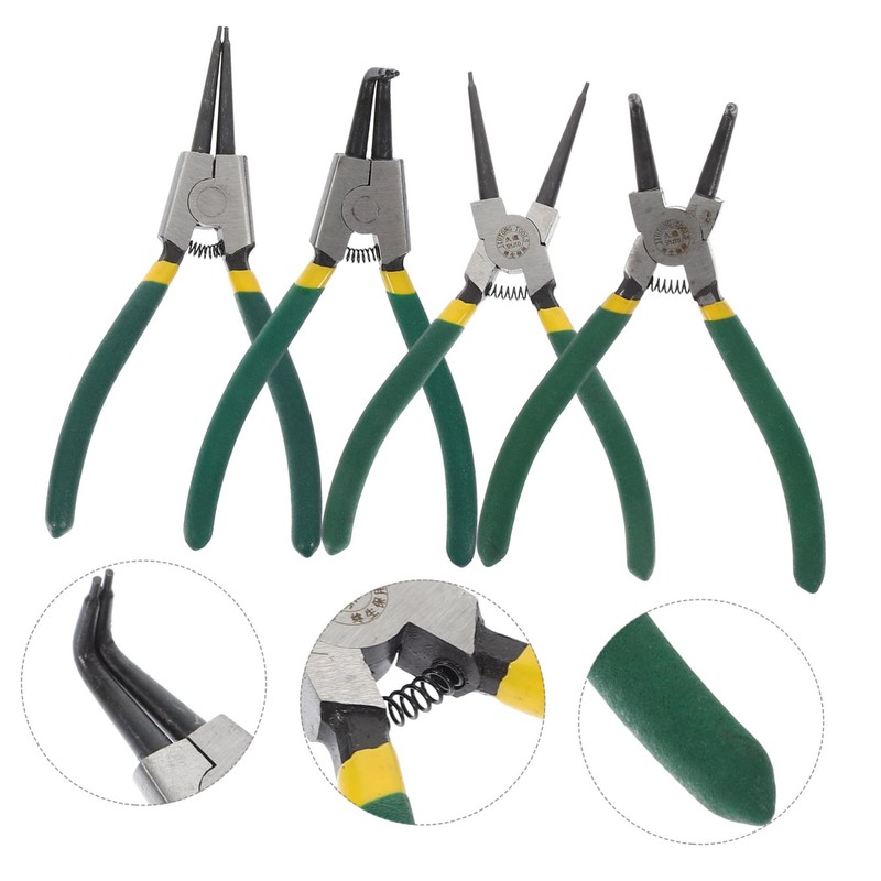 FUNOMOCYA Spring Loaded Pliers Kit 4pcs Circlip Pliers for Electrical
