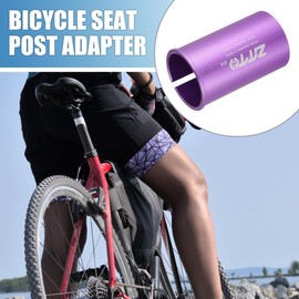 A ABSOPRO Bicycle Seat Post Adapter 31.8mm 1.25" ID 34.9mm 1.37" OD Purple